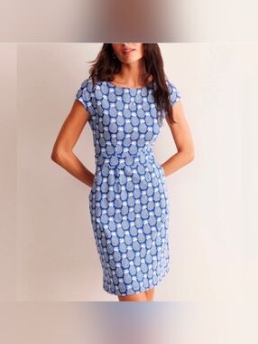 Boden Beautiful Pineapple 🍍 14L Patterned Midi Dress